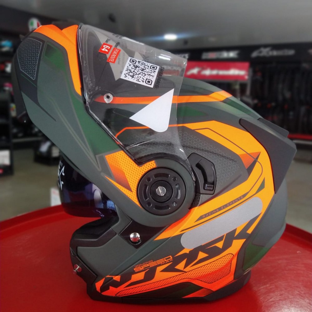 CAPACETE NORISK ROUTE FF345 SPEEDMAX LARANJA