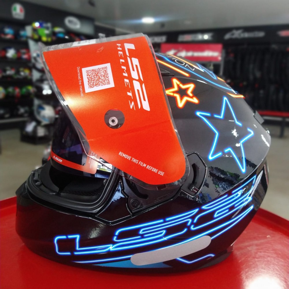 CAPACETE LS2 STREAM NEON AZUL