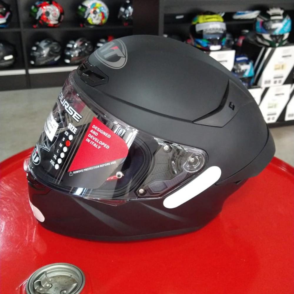 Capacete Moto Kyt Tt Course Plain Matt Black