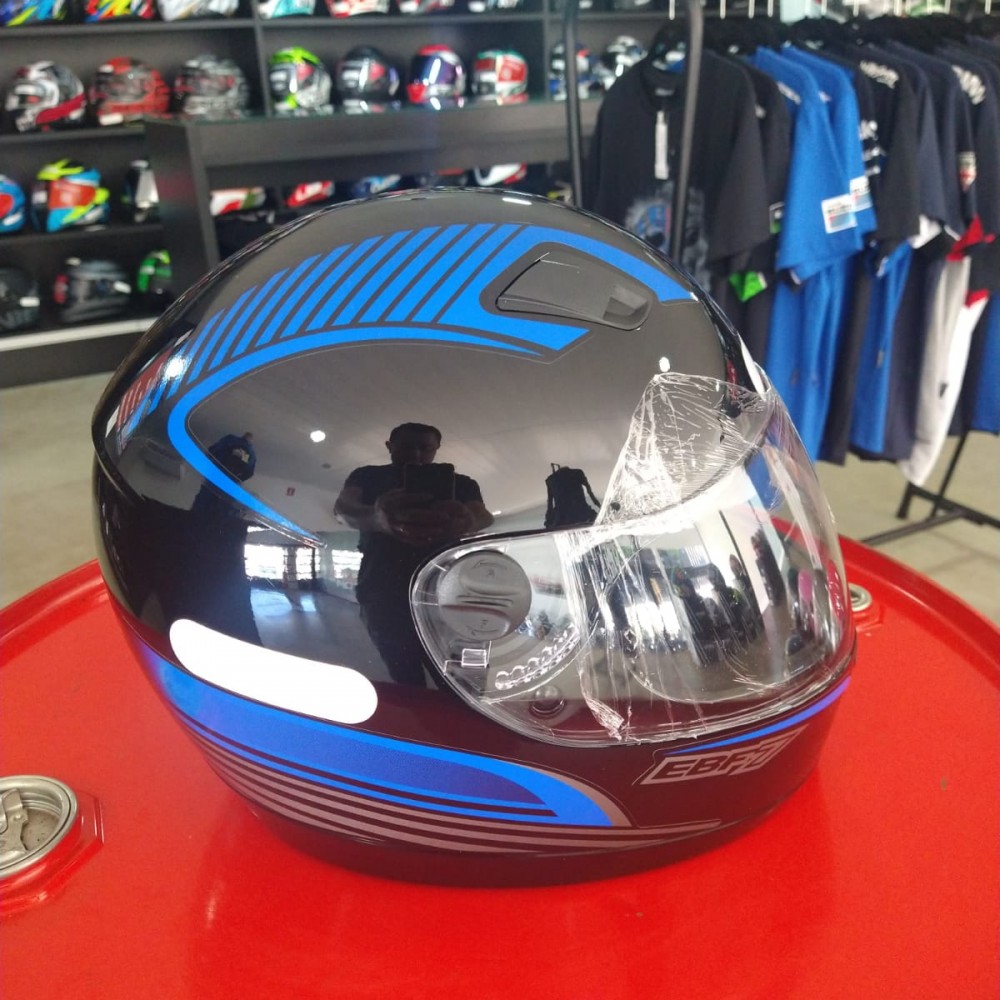 Capacete EBF 7 New Preto / azul