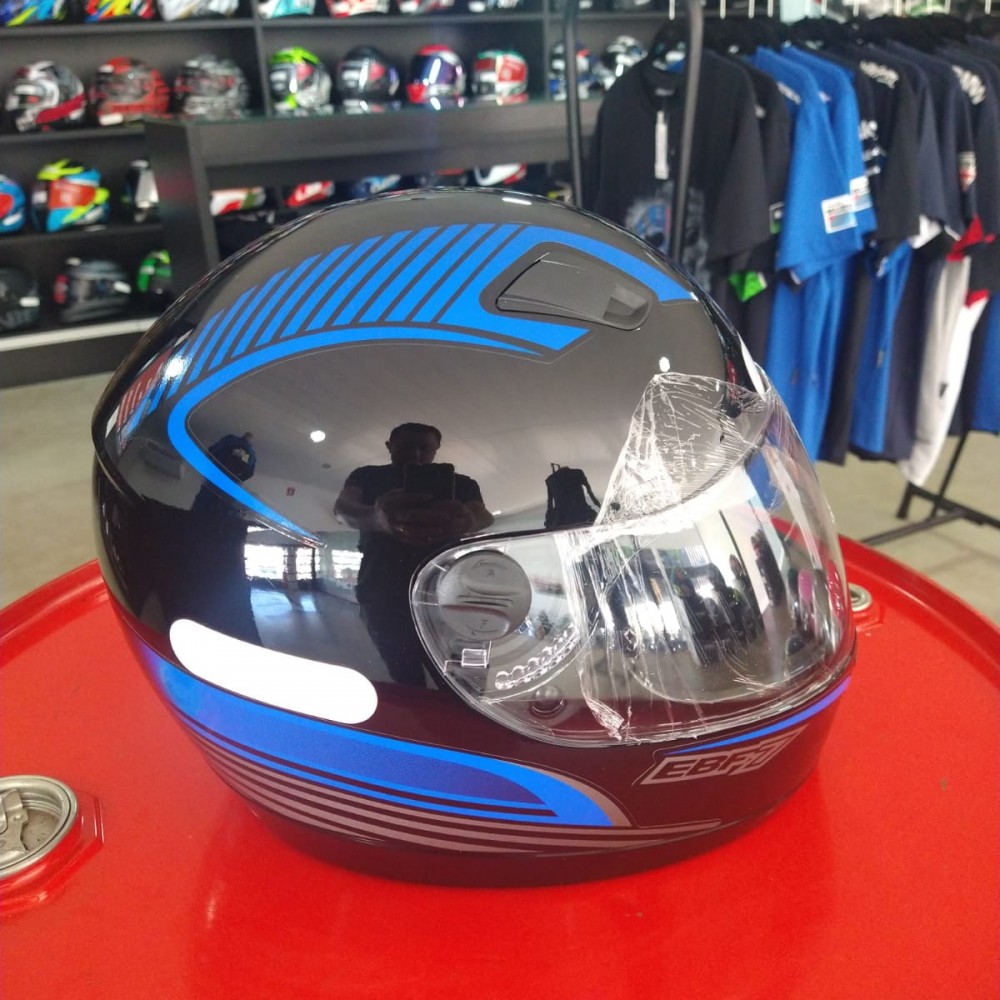 Capacete EBF 7 New Preto / azul