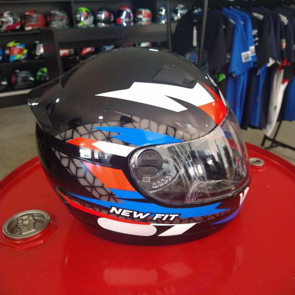 CAPACETE EBF NEW FIT CONTROL PTO/AZUL