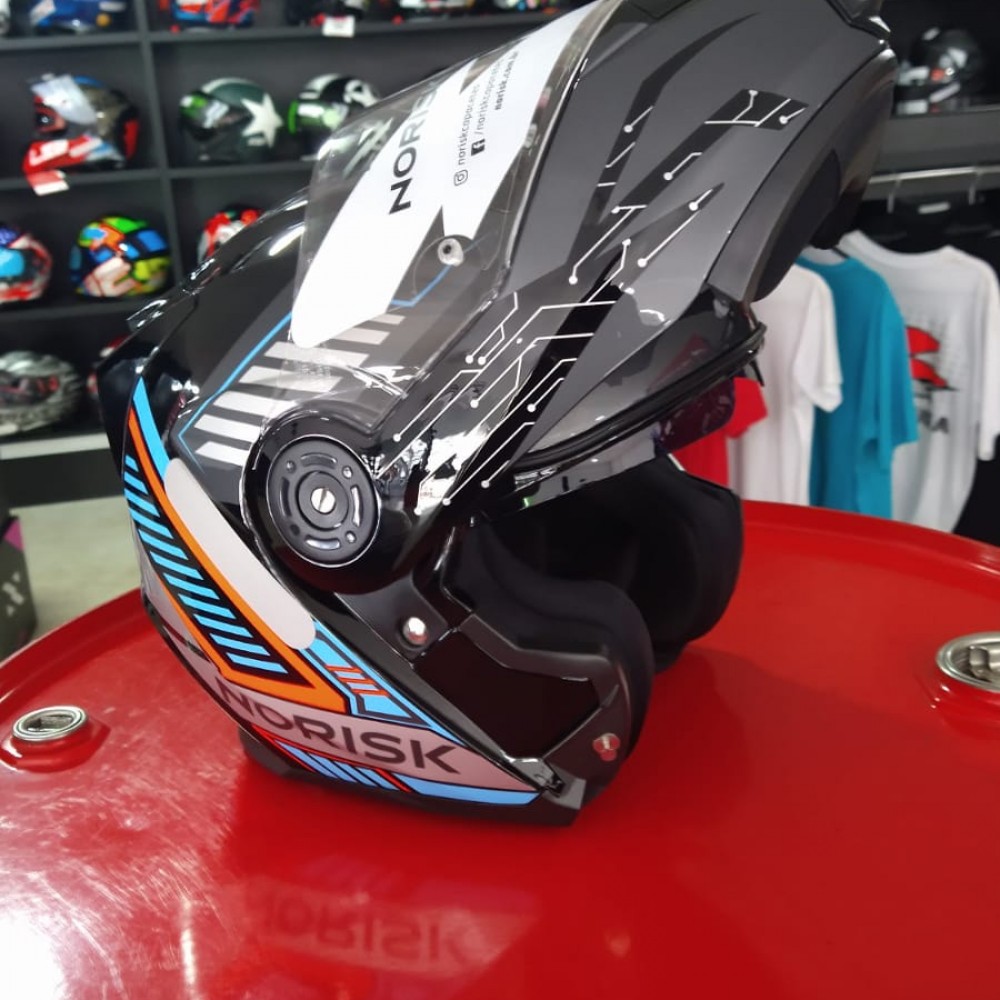 CAPACETE NORISK ROUTE FF345 CHARGE PRETO