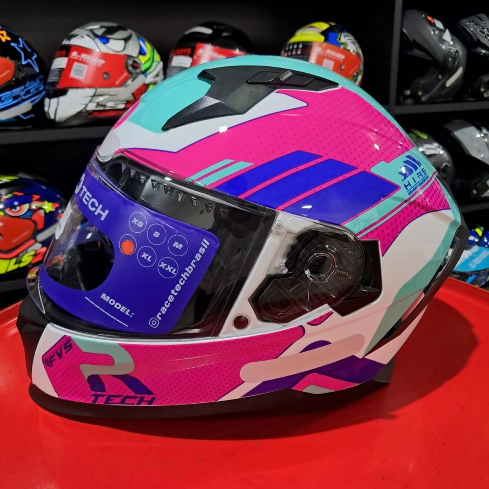 CAPACETE RACE TECH VOLT TRACK ROSA