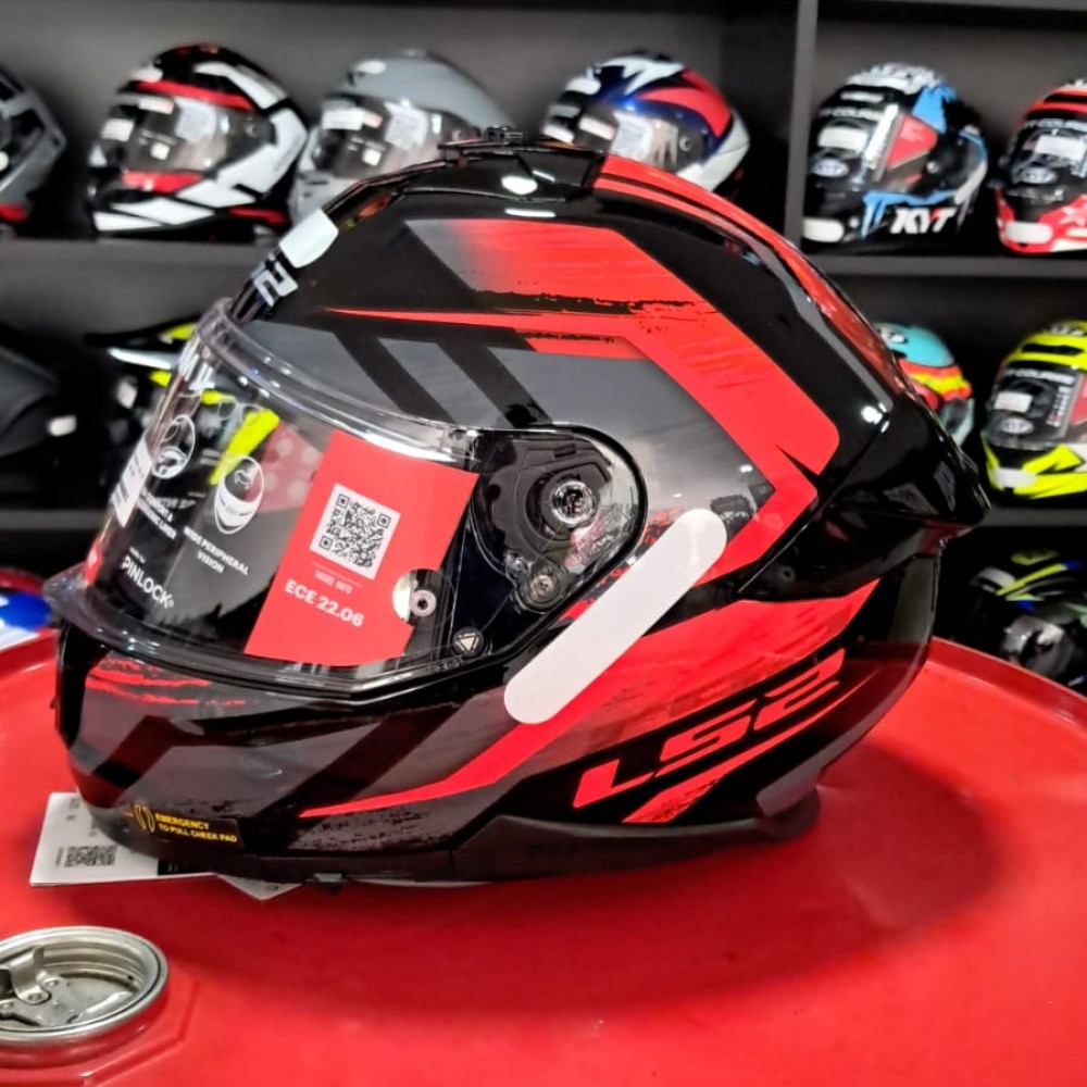 Capacete Ls2 Stream Fury Vermelho Tamanho