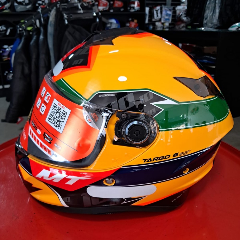 Capacete Mt Targo S Réplica Diogo Moreira Tributo