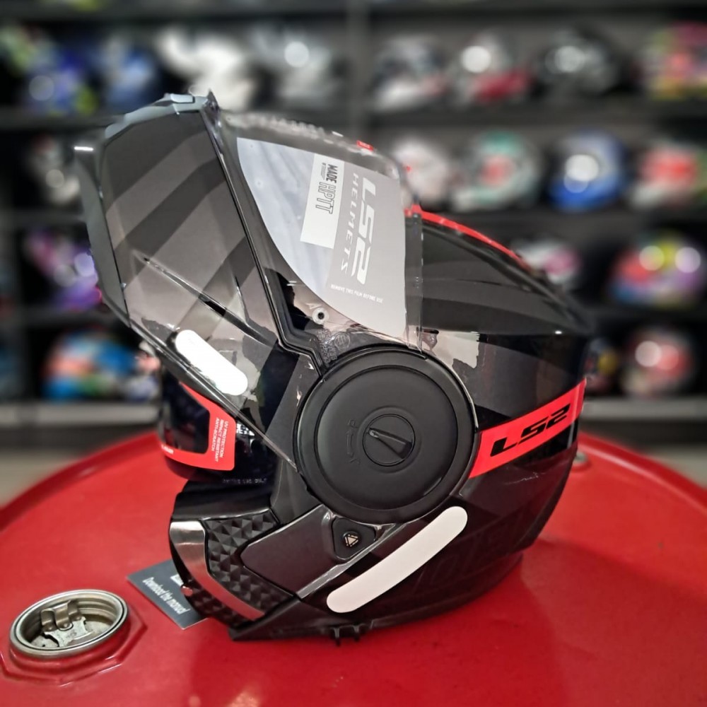 Capacete Para Moto Ls2 Ff902 Scope Hamr Preto/vermelho