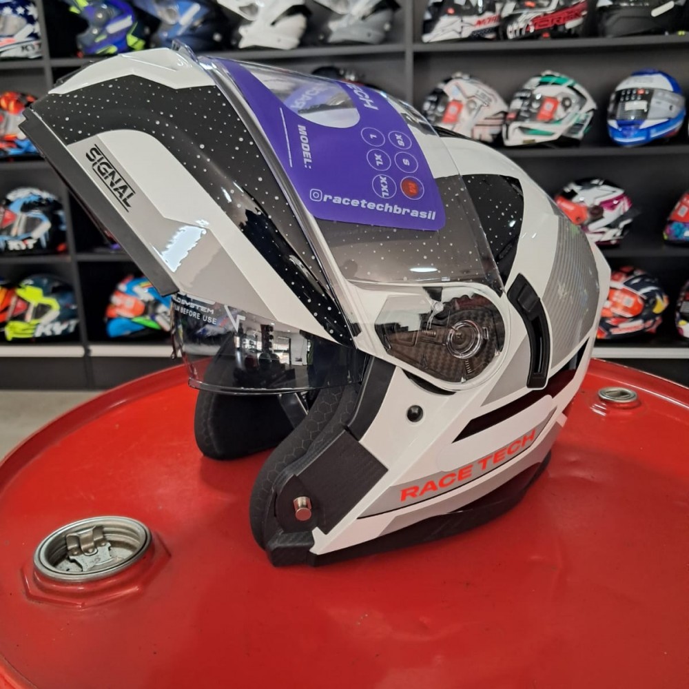 CAPACETE RACE TECH SIGNAL GEAR PRETO