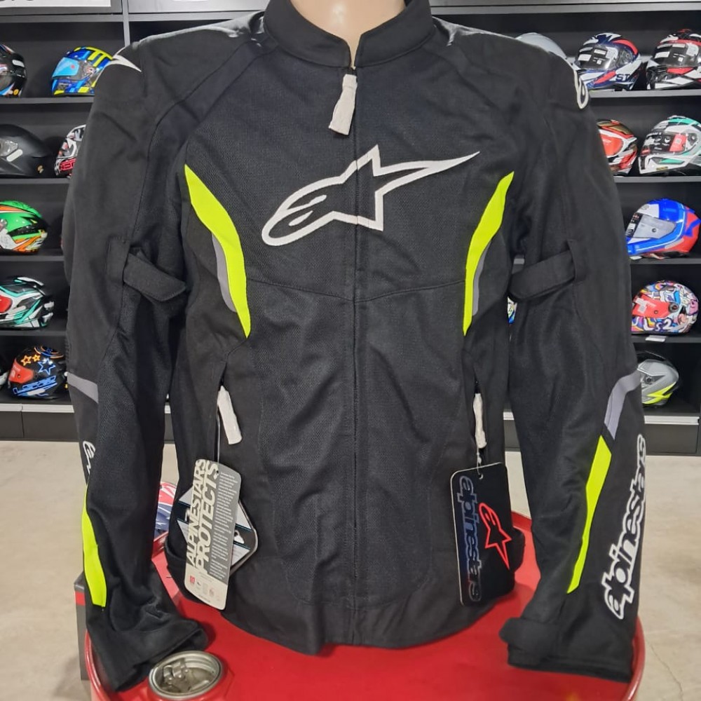 Jaqueta Alpinestars Ast V2 Air Pto/amarela