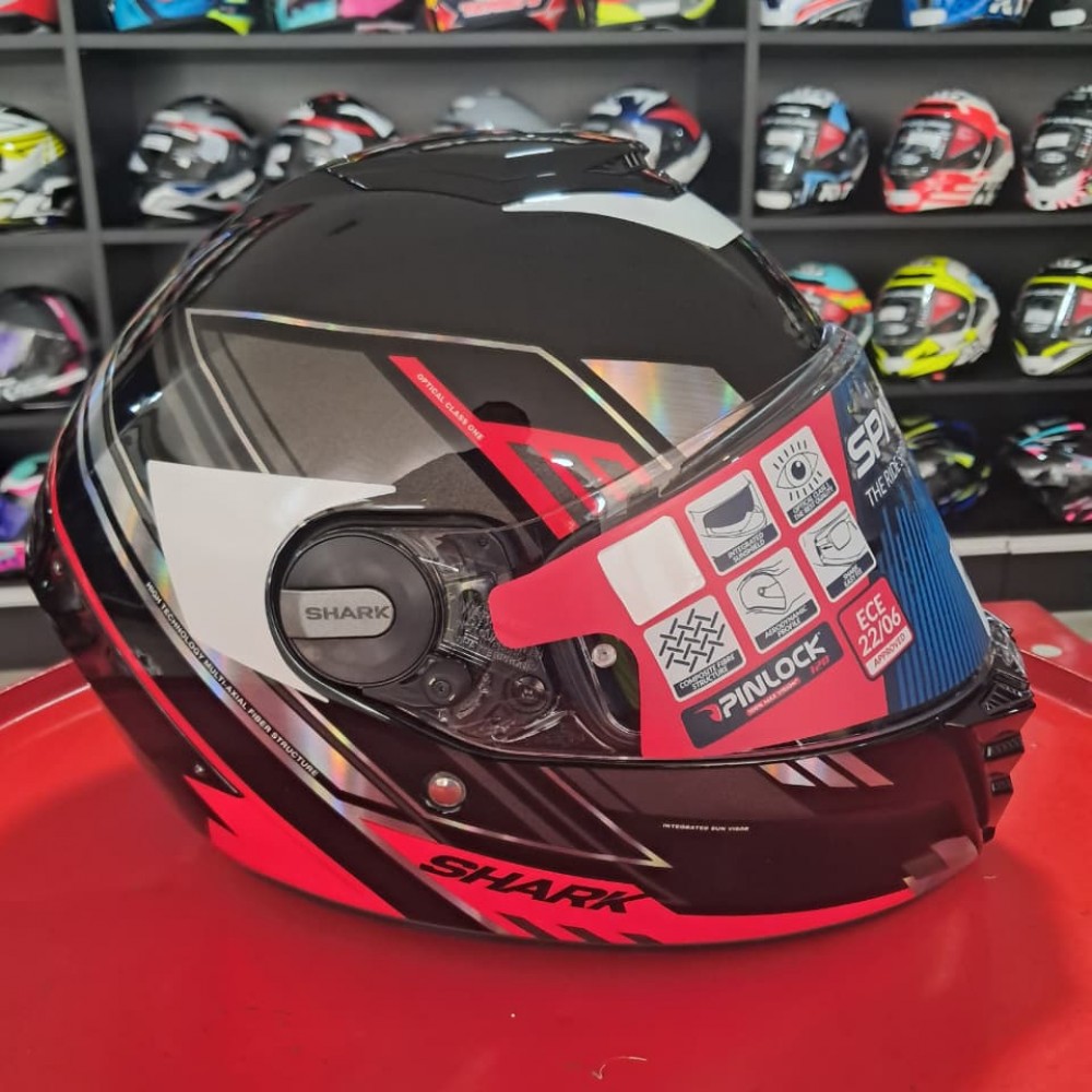 Capacete Shark Spartan Rs Byrhon Preto Iridescente Vermelho